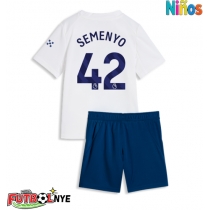 Camiseta Manchester City Antoine Semenyo #42 Tercera Equipación para niños 2026-27 manga corta (+ pantalones cortos)